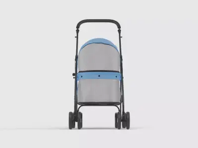 Baby stroller 3D model 3D model 2