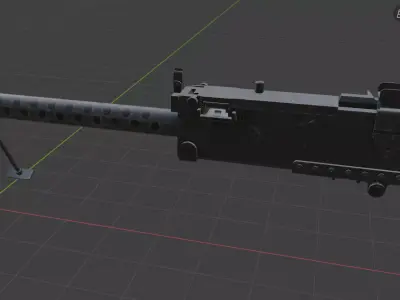 usa 30cal weapon Low-poly 3D model