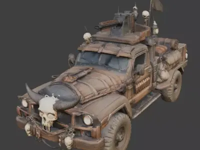 Elite Outlaw Battle Truck 3D Model Low-poly 3D model