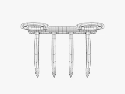 Tiger Claw Weapon - Vagh Nakha - Maratha weapon 3D model