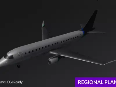 Regional Jet Aircraft Plane CRJ700 3D model