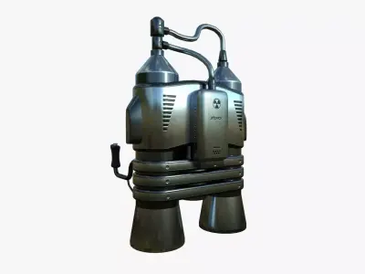 Jetpack E06 Chrome - SciFi Character Design Low-poly 3D model