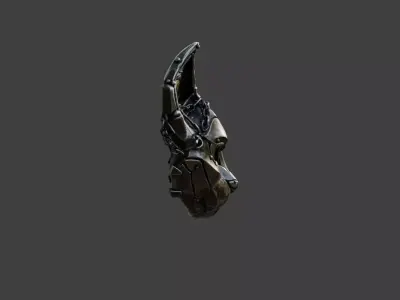 Ironclad Cat Mask Low-poly 3D model