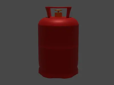Gas Cylinder Free low-poly 3D model buy