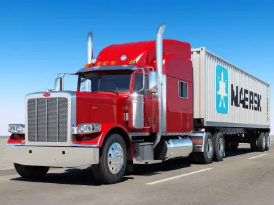 Peterbilt 389 Container 3D model