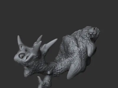 monster sea worm alien scifi  3D model
