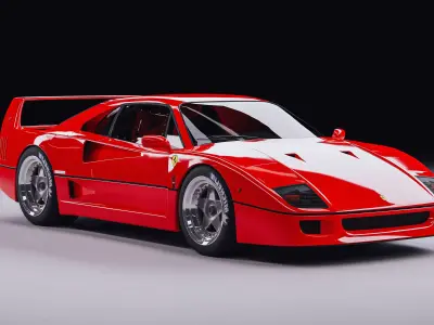 Ferrari F40 Low-poly 3D model