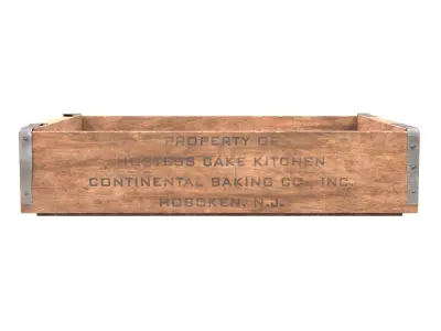 Wooden bakery box Low-poly 3D model