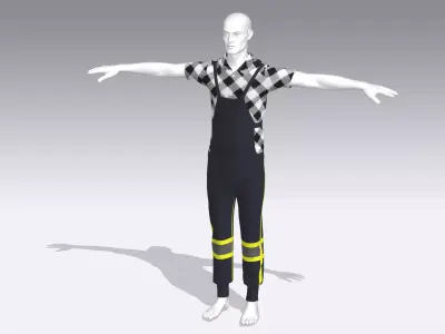 Worker Cloth Low-poly 3D model order