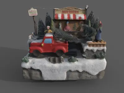 Gift box Low-poly 3D model buy