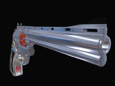 Revolver  Low-poly 3D model purchase