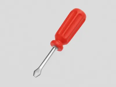Screwdriver Low-poly 3D model 9