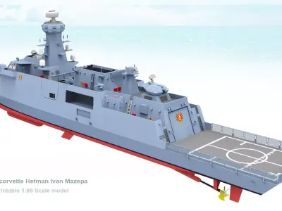 Ukrainian corvette Hetman Ivan Mazepa 3D print model