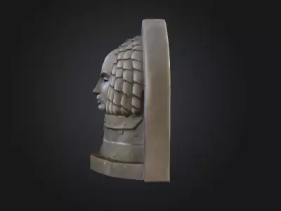 Stone Guardian Low-poly 3D model