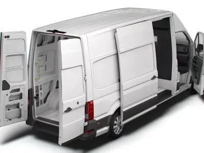 VW Crafter Panel Van L3H3 HQ Interior 2023 3D model