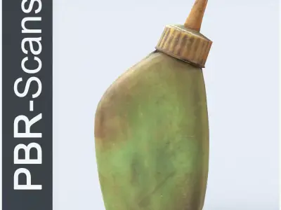 Oiler Low Poly oil bottle Low-poly 3D model