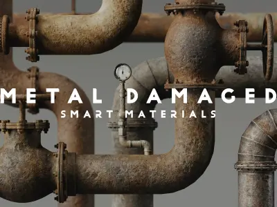 Metal Damaged Smart Materials Vol 03 Substance 3d Painter Texture