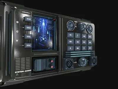control panel 3D model 4