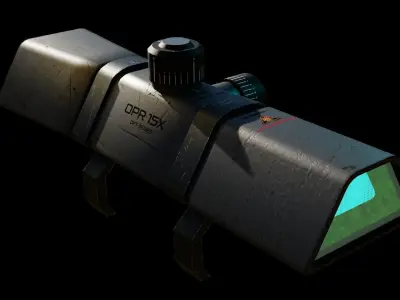 scifi scope Low-poly 3D model