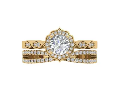 Art Deco Ring 3D print model 26