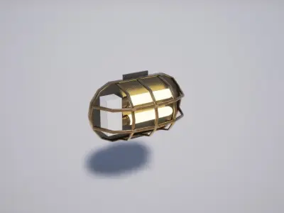 Military Lamp Low-poly 3D model