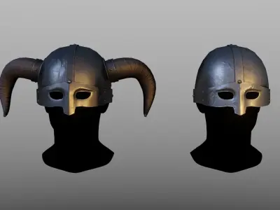 Viking Helmet LowPoly Low-poly 3D model