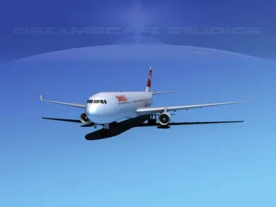 Airbus A330-300 Swissair 3D model
