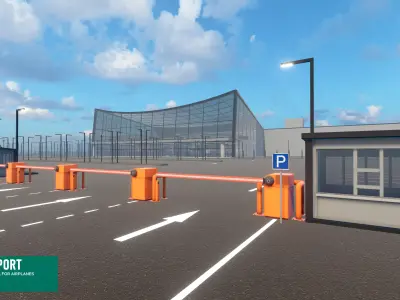 Airport - terminal for airplanes 3D model