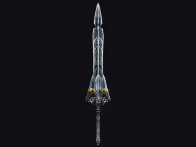 Sword Magical Cutting Fantasy Melee Dagger Iron Blade Saber Low-poly 3D model shop