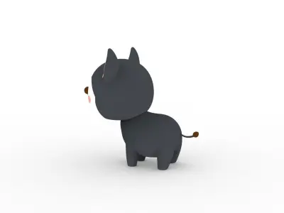 Cartoon Wolf v001 character  3D model