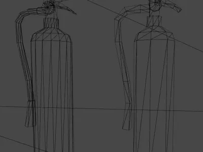 Fire Extinguisher Game Model Low-poly 3D model
