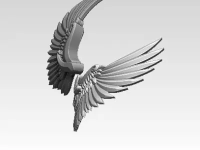 Bird Angel Wing Modern Art Jewel 3D print model