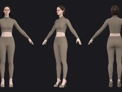 YOGA SUIT fv2 outfit highpoly 3D model