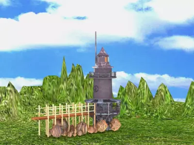 Lighthouse  Low-poly 3D model