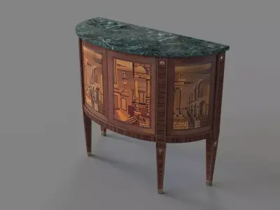 Demi Lune Console Table 3D model