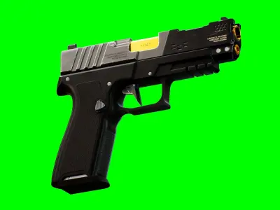 Big Warden Modern Handgun Low-poly 3D model