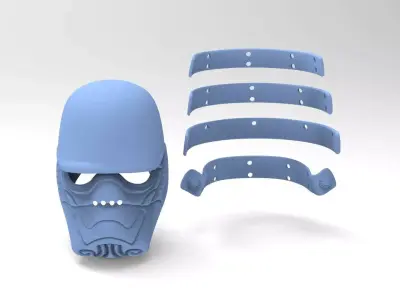 STORMTROOPER HELMET SAMURAI FOR 3D PRINTING 3D model