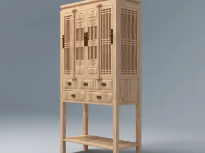 ANTIQUE CABINET SET 3D model