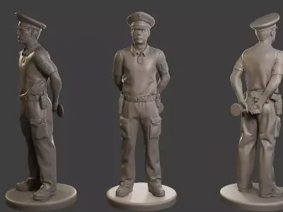 Male Slovac Traffic Police STP 001 3D print model