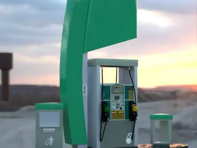 Petrol Pump unit 3D model
