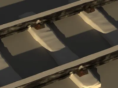 Rails Models Snow 3D model