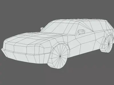 Vintage Performance Wagon Low-poly 3D model