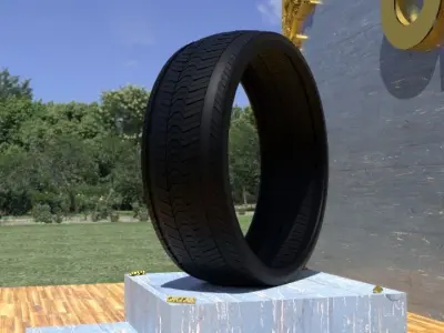 ORTAS TIRE NO 16 GAME READY Low-poly 3D model