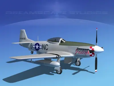 P-51D Mustang Pauline 3D model