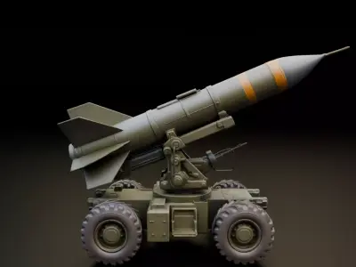 Missile transport and launch vehicle 3D print model purchase