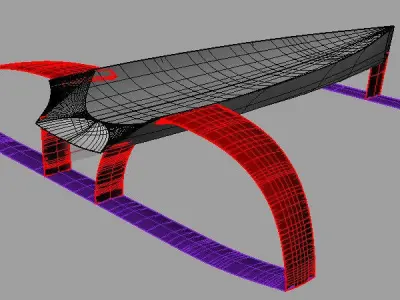 Foiled 49er Free 3D model