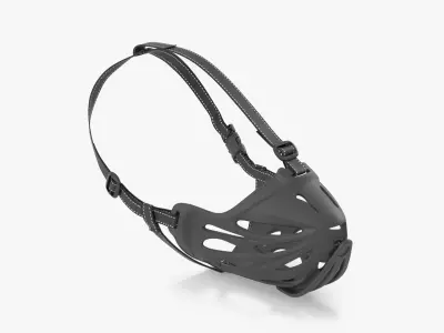 Silicone Dog Muzzle Xoloitzcuintli 3D model