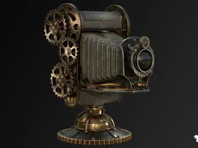 Steampunk Interior Pack Low-poly 3D model