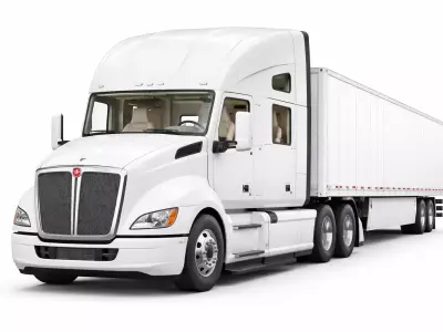 Kenworth T680 Low Poly Semi Truck Tractor Unit Model Low-poly 3D model