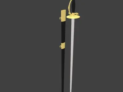 Sword of napoleonic era officer 3D model